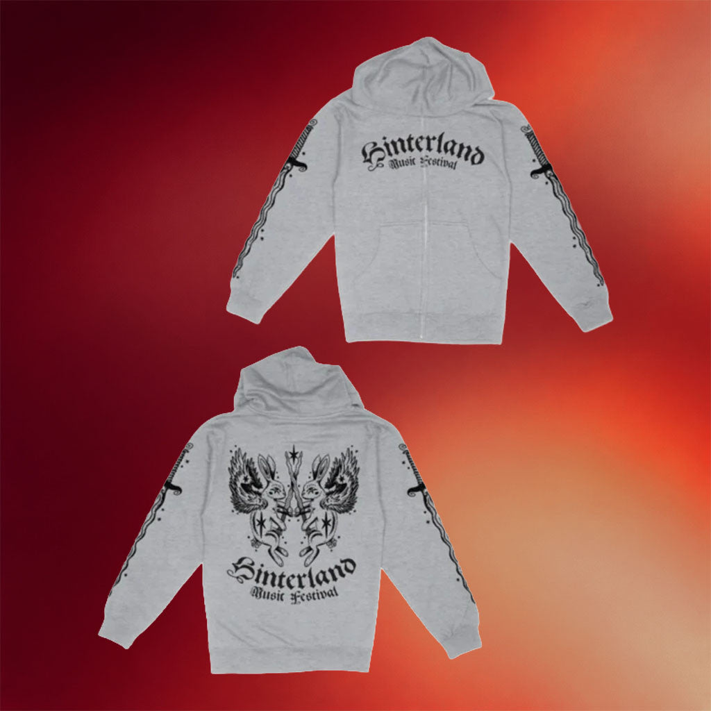 Hinterland Music Festival Merch 2026 Bunny Zip Hoodie Birthday Gifts For Music Lovers - Merchluma