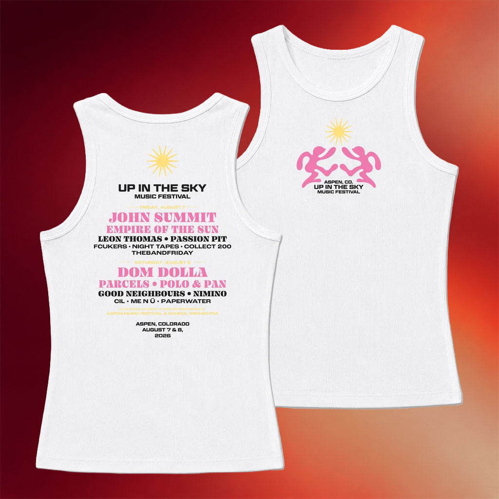 Up In The Sky Music Festival Merch 2026 Dancing Lineup Tank Top Best Gift For Wife - Merchluma