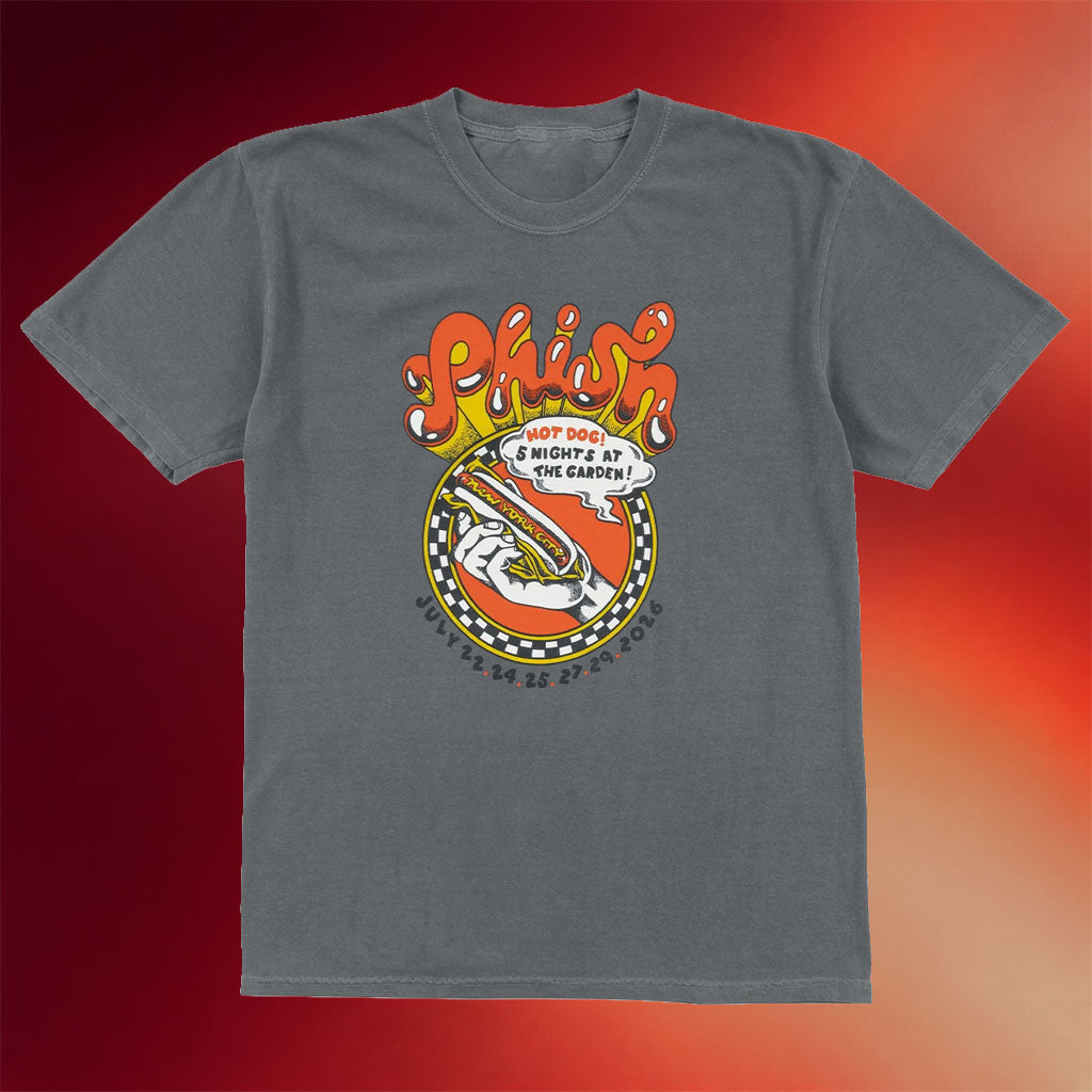 Phish Dry Goods Merch Hot Dog The Garden July 2026 T-Shirt Phish Tour Merch Gift For Fans - Merchluma