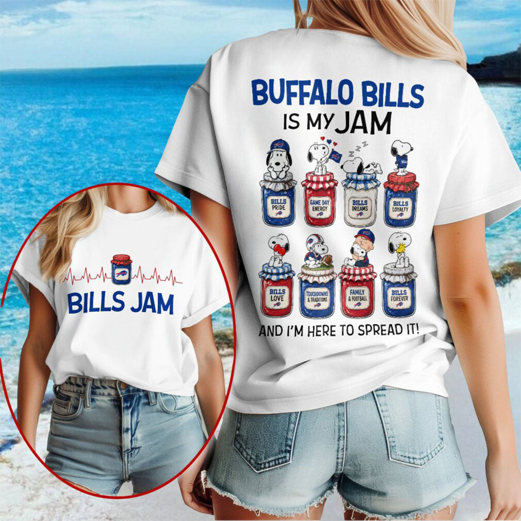 Snoopy x Buffalo Bills Is My Jam Shirt Bills Merch Football Fan Gift Ideas - Merchluma