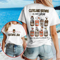 Snoopy x Cleveland Browns Is My Jam Football Shirt Browns Merch Gift Ideas For Football Lovers - Merchluma
