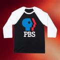 PBS Merch PBS 1980s Logo Raglan Shirt Public Broadcasting Service Shirts Gifts For Friends - Merchluma