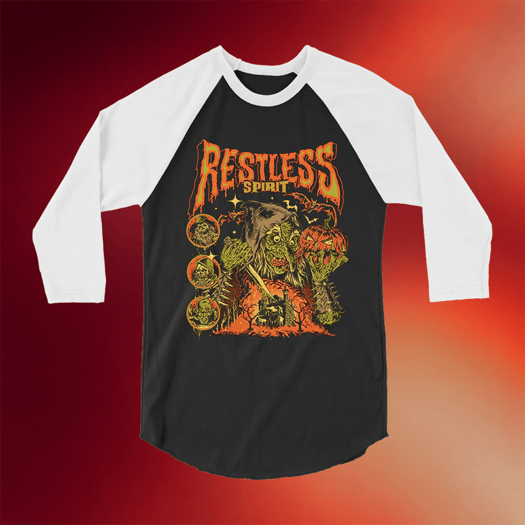 Restless Spirit Merch 2026 Witch Raglan Shirt Halloween Shirt Gifts For Fans - Merchluma