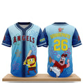 LA Angels SpongeBob 2026 Jersey Los Angeles Angels Merch Gift For Baseball Lovers - Merchluma