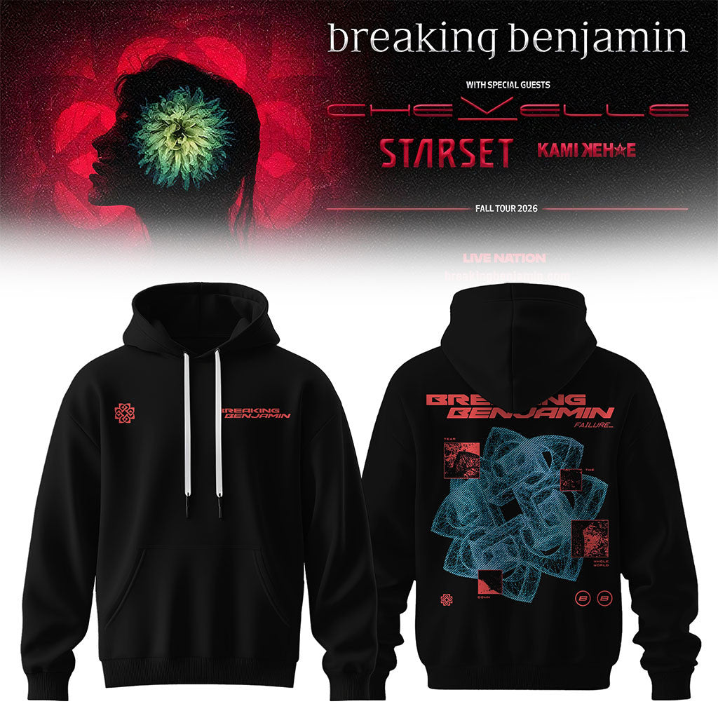 Breaking Benjamin American Tour 2026 Hoodie Breaking Benjamin Merch Gifts For Rock Lovers - Merchluma