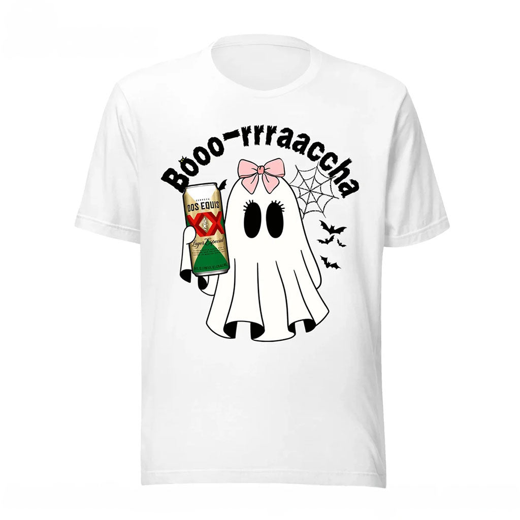 Boo-Rrraaccha X Dos Equis T-Shirt Adorable Ghost Shirt Halloween Clothing Gifts For Friends - Merchluma