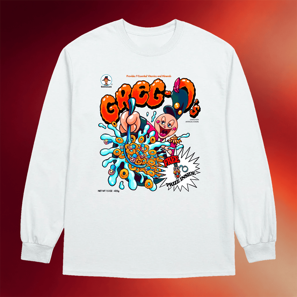 Danny Gonzalez Merch 2026 Greg-O's White Crewneck Sweatshirt Best Gifts For Friends - Merchluma