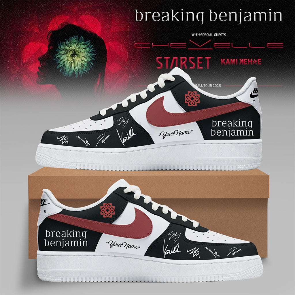 Custom Breaking Benjamin American Tour 2026 Shoes Breaking Benjamin Merch Rock Lovers Gifts - Merchluma