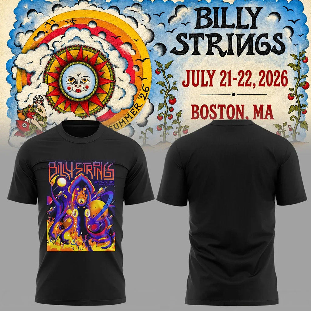 Billy Strings Tour 2026 Boston MA T-Shirt Billy Strings Merch Gift For Music Lovers - Merchluma