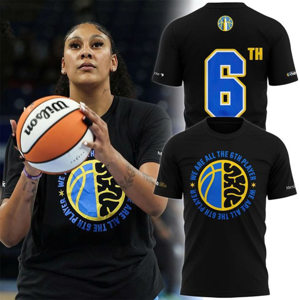 Chicago Sky We Are All The 6th Player T-Shirt Chicago Sky Merch Gift For Basketball Fans - Merchluma