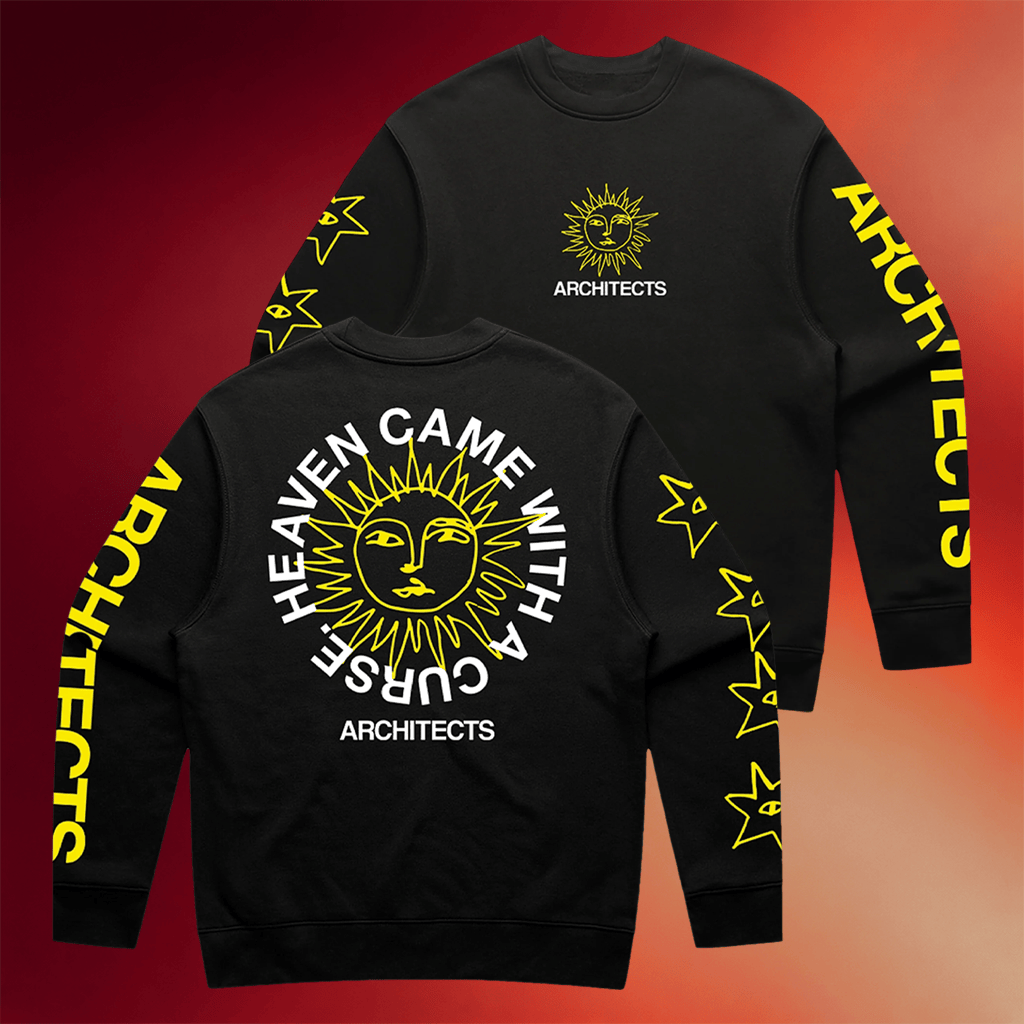 Architects Merch 2026 Heaven Came With A Curse Black Crewneck Sweatshirt Gifts For Band Fans - Merchluma