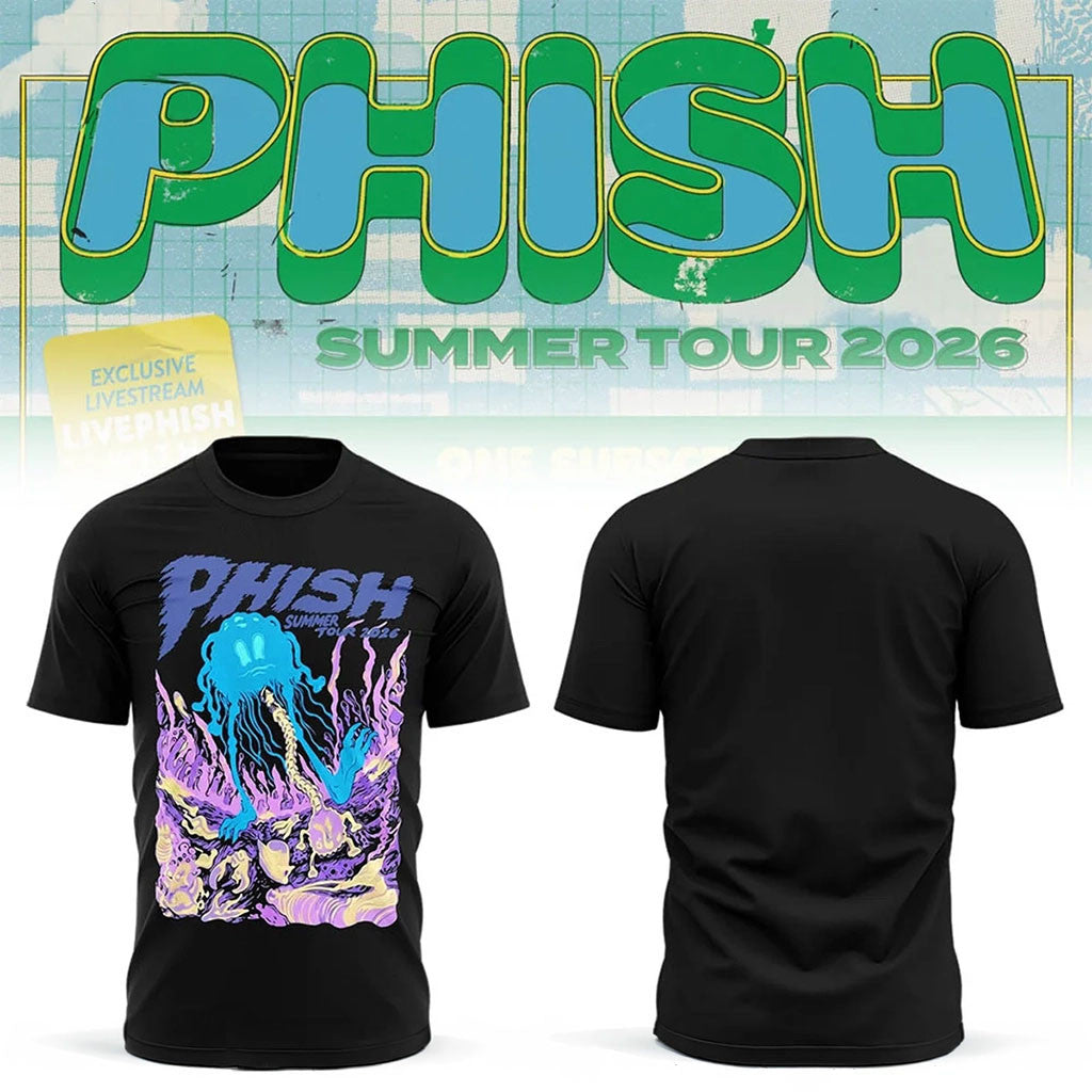 Phish Summer Tour 2026 T-Shirt Black Phish Band Merch Concert Outfits Gift For Music Lovers - Merchluma