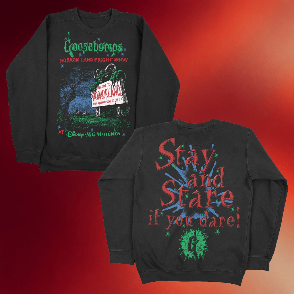 Beyond Human Merch 2026 Goosebumps Horrorland Fright Show Sweatshirt If You Dare Crewneck - Merchluma