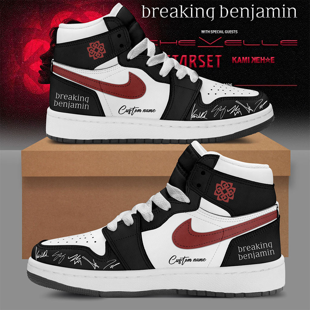 Custom Breaking Benjamin American Tour 2026 Shoes Breaking Benjamin Merch Gifts For Husband - Merchluma