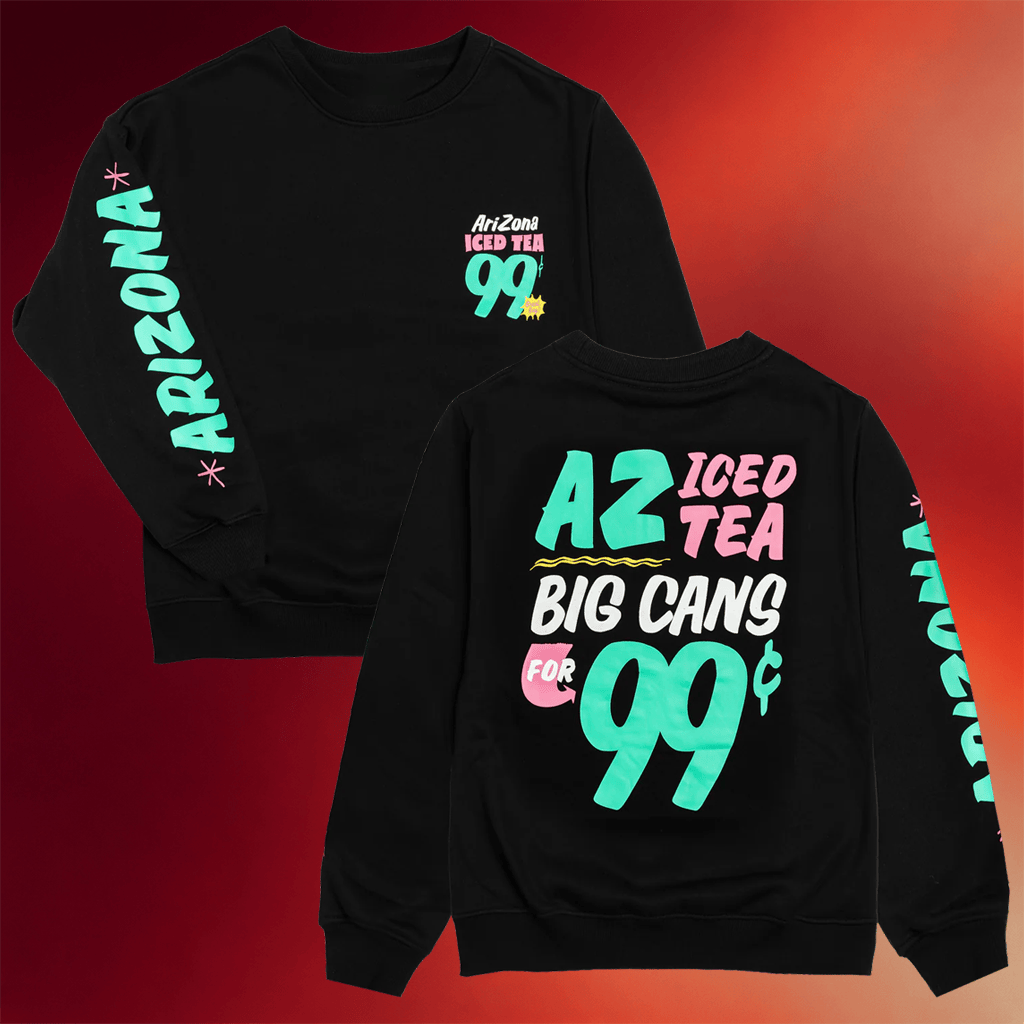 Drinkarizona Merch 2026 Black Signage Crewneck Sweatshirt Gifts For Friends - Merchluma