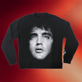 Graceland Merch Elvis Close Up Relaxed Crew Sweatshirt Birthday Gifts For Music Lovers - Merchluma