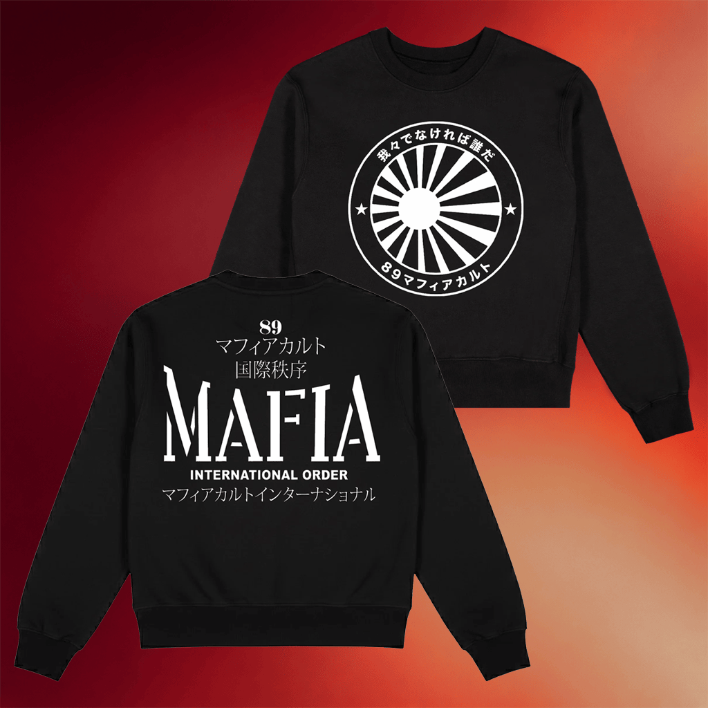 JPEGMAFIA Merch 2026 MAFIA International Crewneck Sweatshirt Black Gift For Rap Fans - Merchluma
