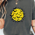 Flying Bats Full Moon Shirt Spooky Season Apparel Trendy Gifts For Halloween - Merchluma