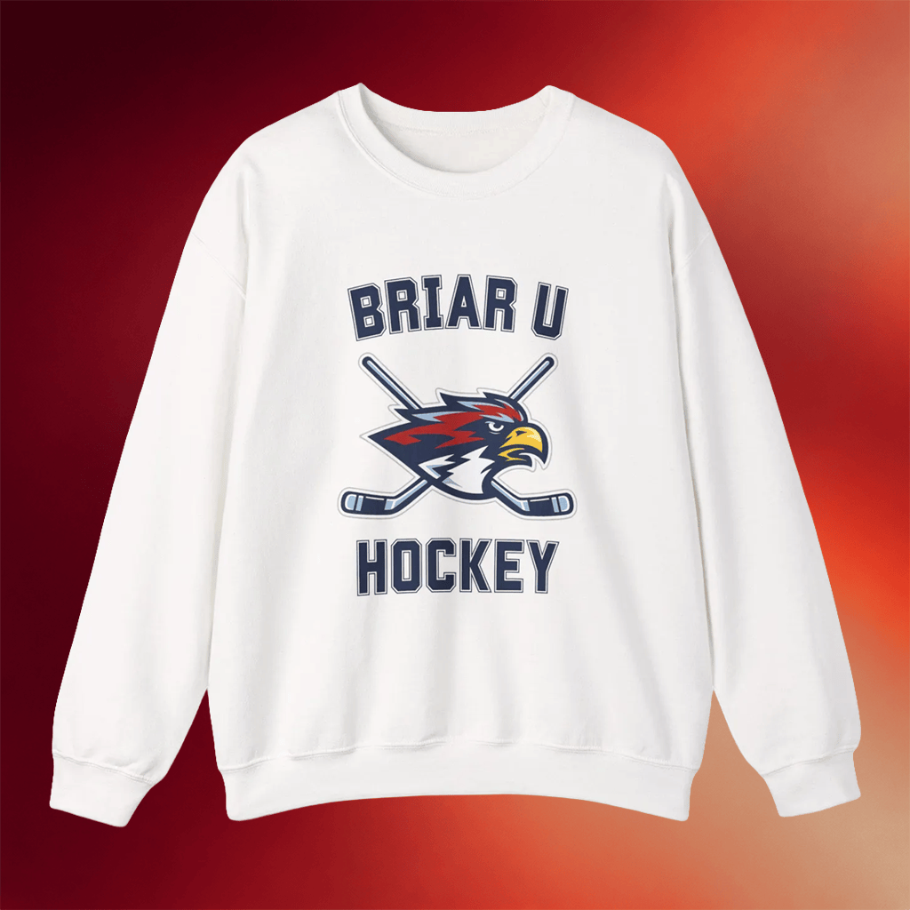 Off Campus Merch 2026 Briar U Hockey Logo Crewneck Sweatshirt Hockey Team Apparel Gifts Ideas - Merchluma