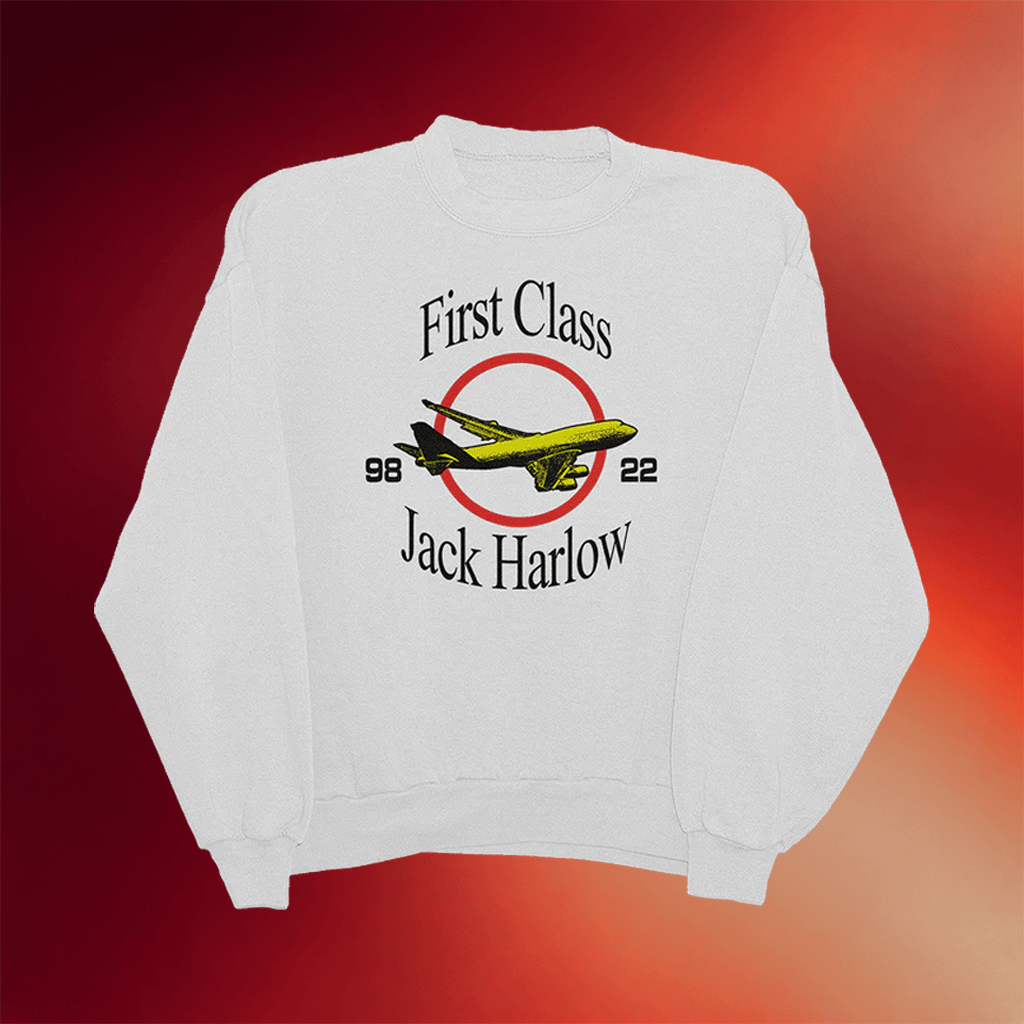Jack Harlow Merch 2026 First Class Plane Crewneck Jack Harlow Sweatshirt Gifts For Brothers - Merchluma