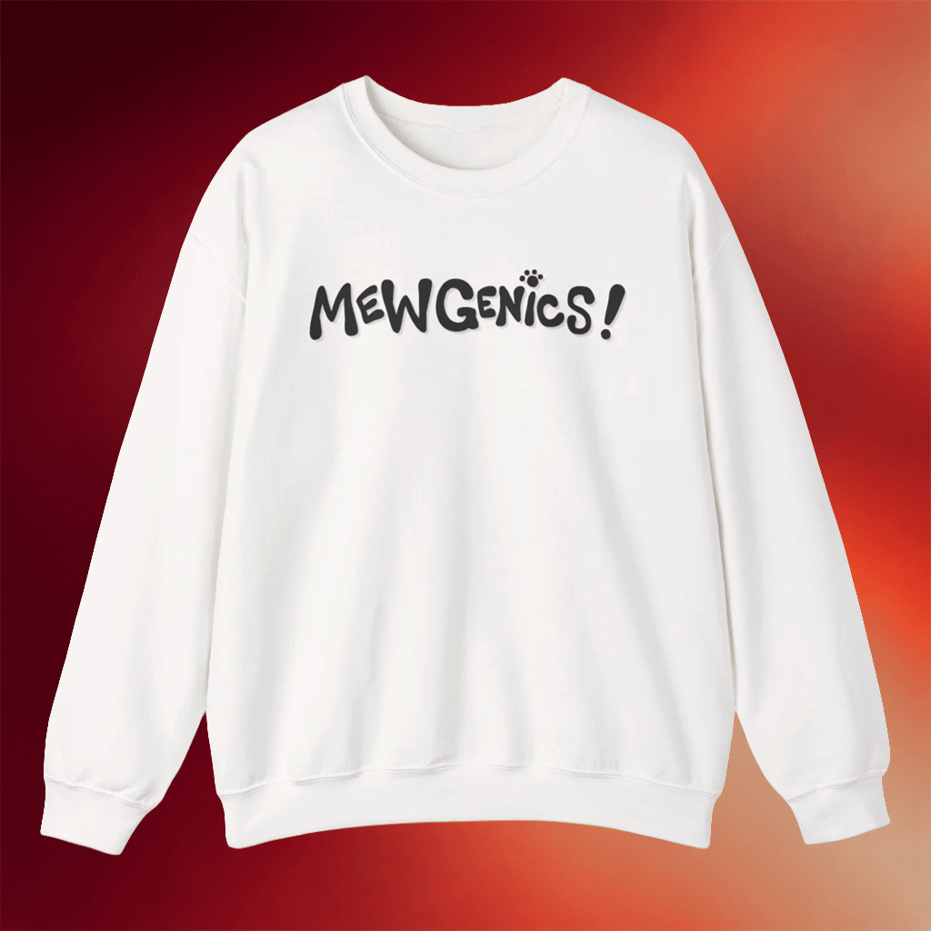 Mewgenics Merch 2026 Mewgenics White Logo Sweatshirt Gifts For Video Game Lover - Merchluma