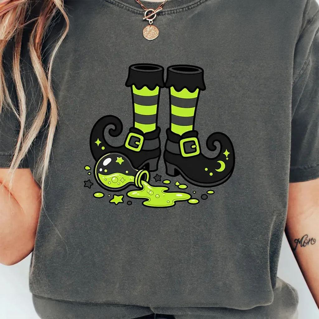 Witch Boots Potion Brew Shirt Cute Halloween Shirt For Women Spooky Season Outfit Witchy Gifts - Merchluma