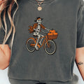 Skeleton Riding Bike With Pumpkins Shirt Vintage Halloween Shirt Cute Fall Spooky Season Gifts - Merchluma