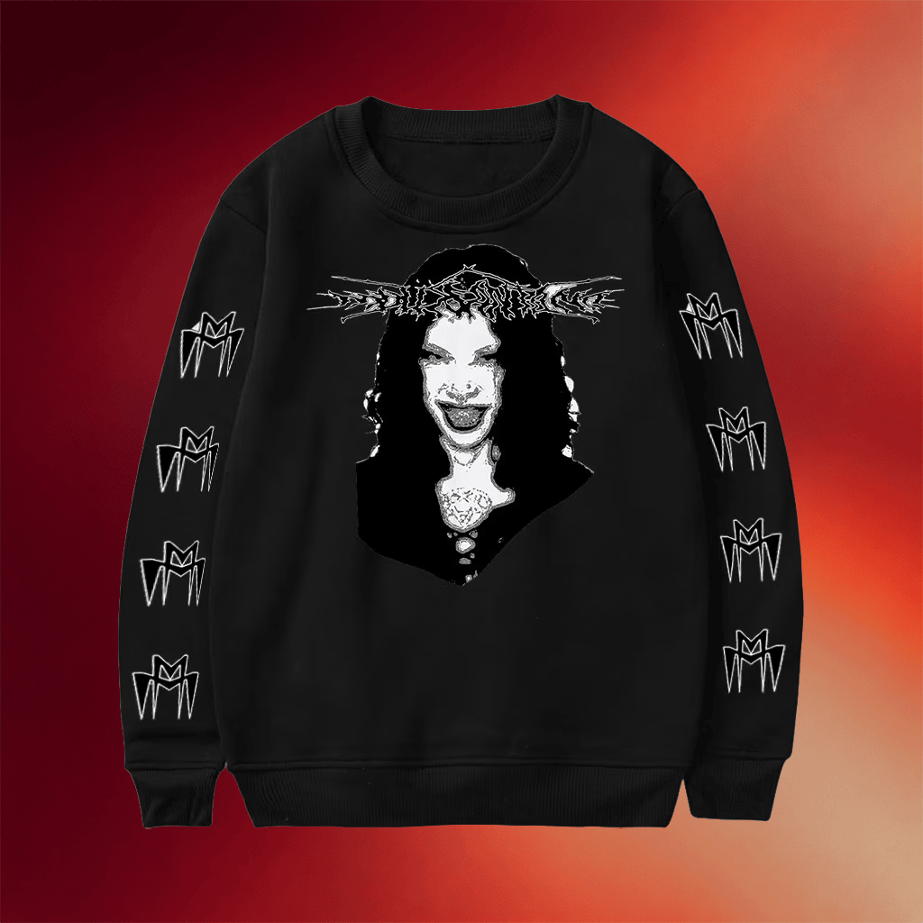 Molly Santana Merch 2026 Molly Santana Face Sweatshirt Black Gifts For Rap Fans - Merchluma