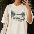 Camping Ghost T-Shirt Spooky Canoe Lake Shirt Halloween Gifts For Sisters - Merchluma