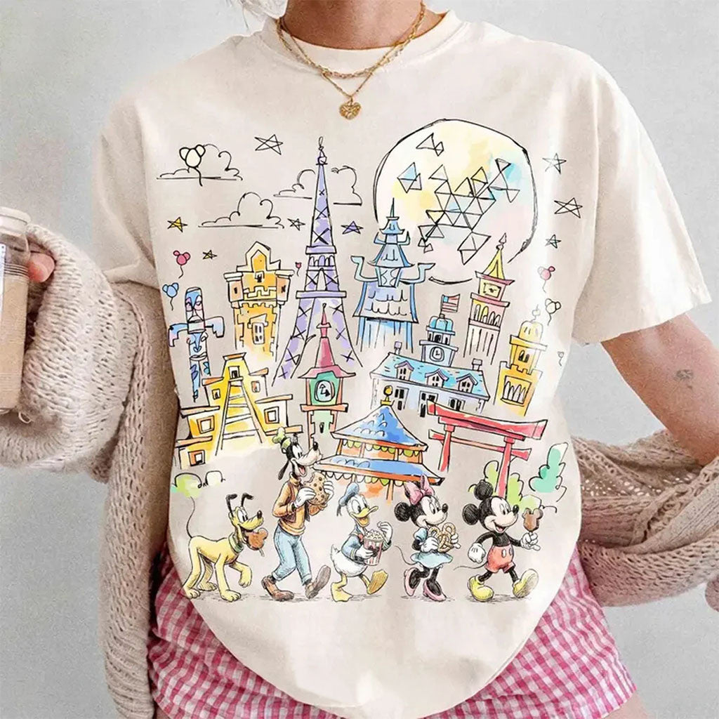 Mickey Friends D Epcot Shirt Epcot World Tour 2026 Merch Best Gift For Sisters - Merchluma