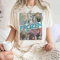 Retro Frozen Movie Characters Shirt Vintage Elsa Anna Olaf Shirt Frozen Merch Daughters Gifts - Merchluma