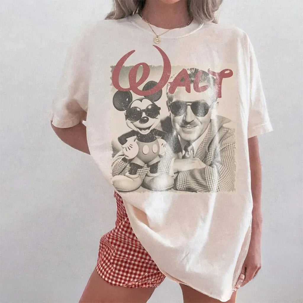 Vintage Walt D Shirt Magic Kingdom Tee Happiest Place On Earth Apparel Gift For Sisters - Merchluma