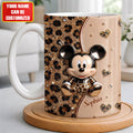 Personalized Mickey Mouse Leopard Mug Cute Coffee Cup Gifts For Cartoon Lovers - Merchluma