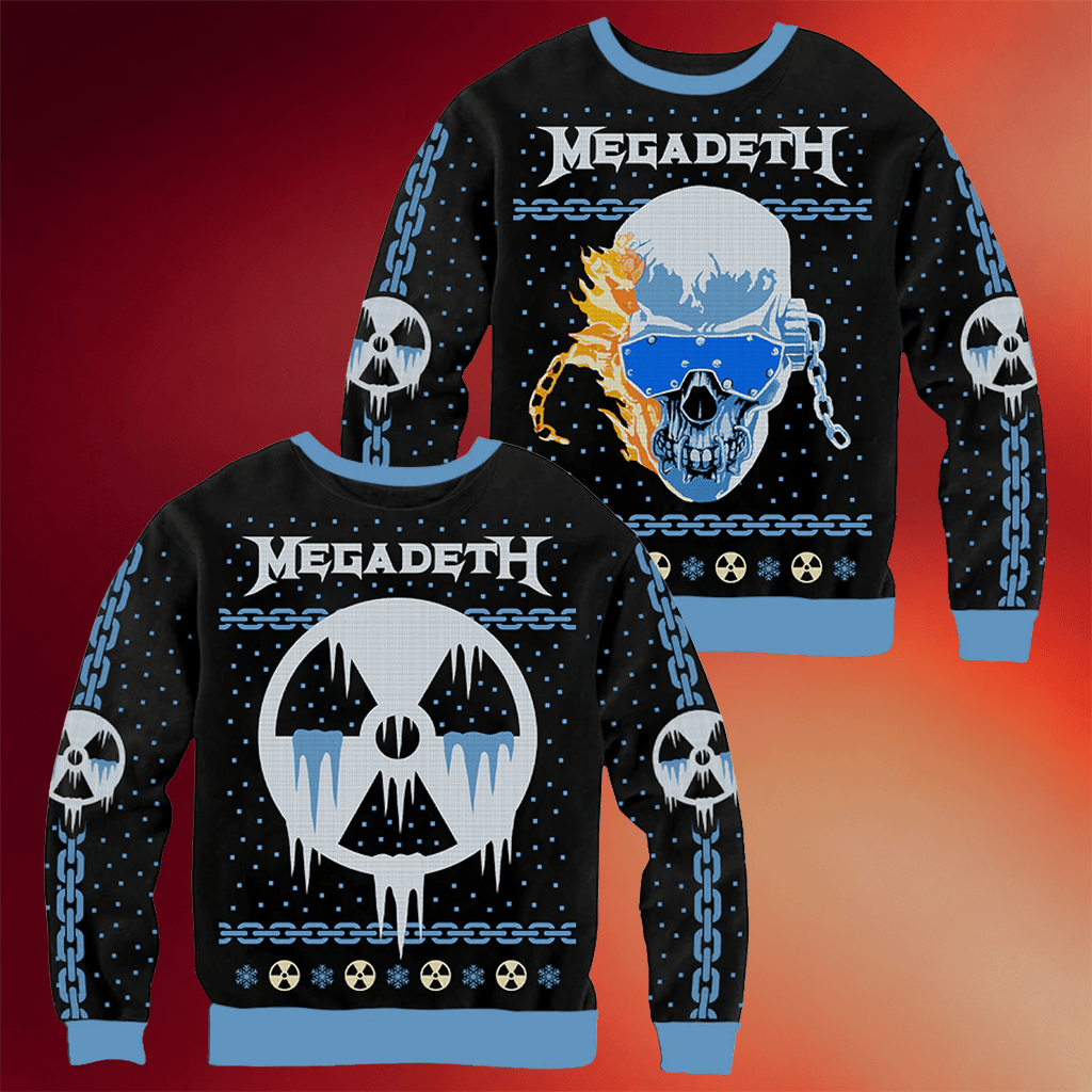 Megadeth Merch Vic Holiday Sweatshirt Megadeth Apparel Gifts For Band Fans - Merchluma