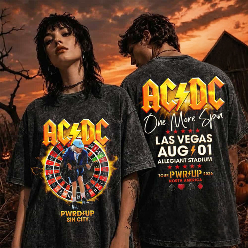 ACDC Las Vegas Pwr Up Tour 2026 Event T-Shirt ACDC Merch Birthday Ideas For Fans - Merchluma