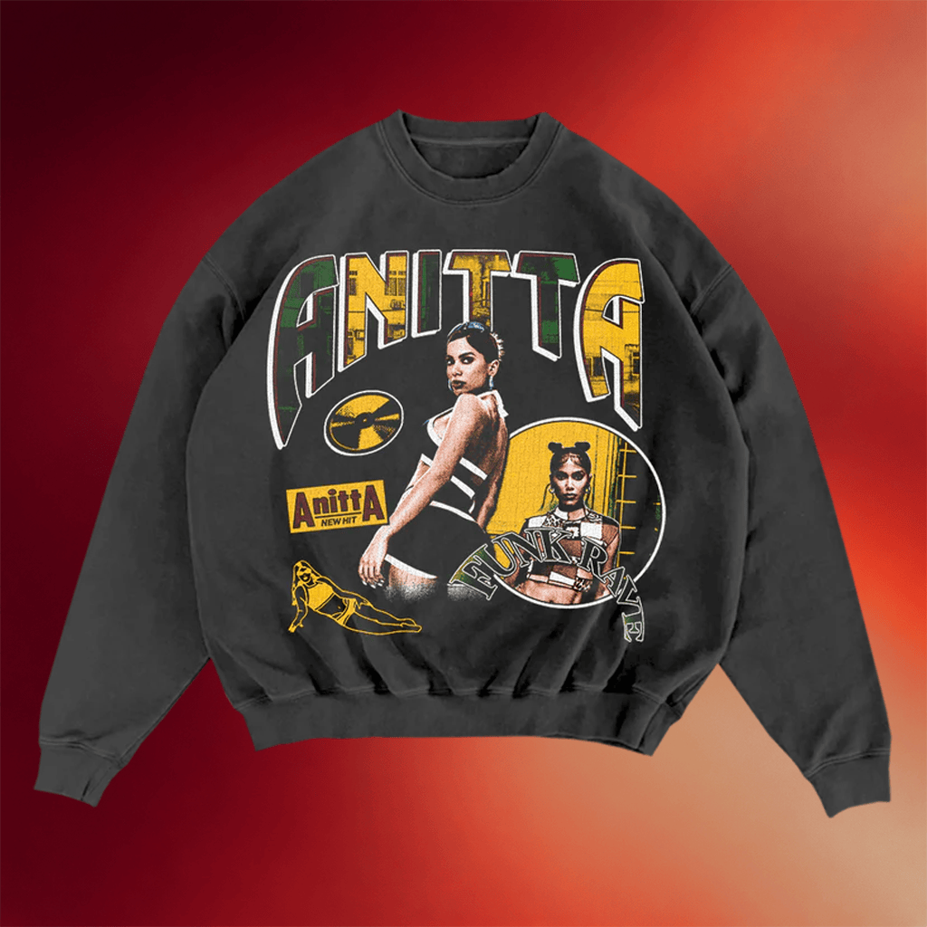 Anitta Merch 2026 Funk Rave Collage Crewneck Anitta Sweatshirt Music Lover Gifts - Merchluma