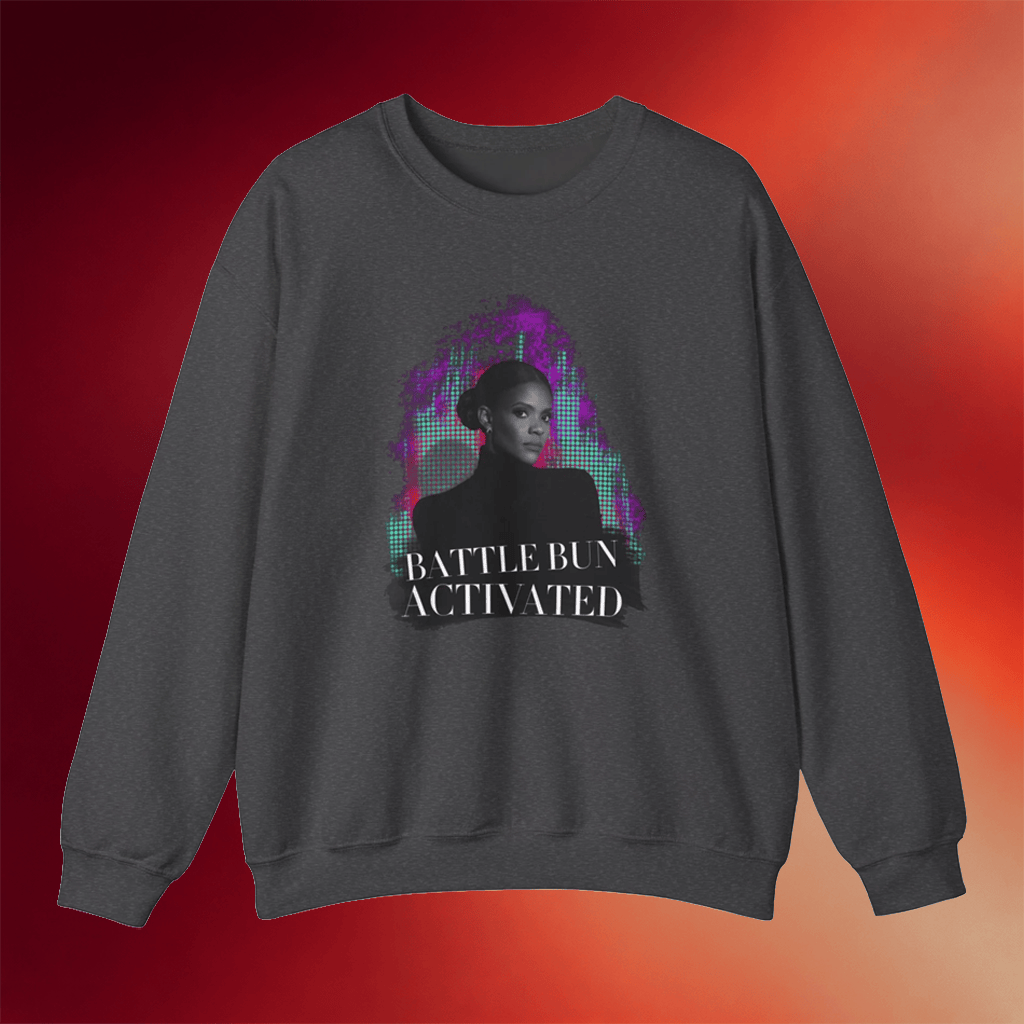 Candace Owens Merch 2026 Battle Bun Activated Crewneck Candace Owens Sweatshirt Friends Gifts - Merchluma