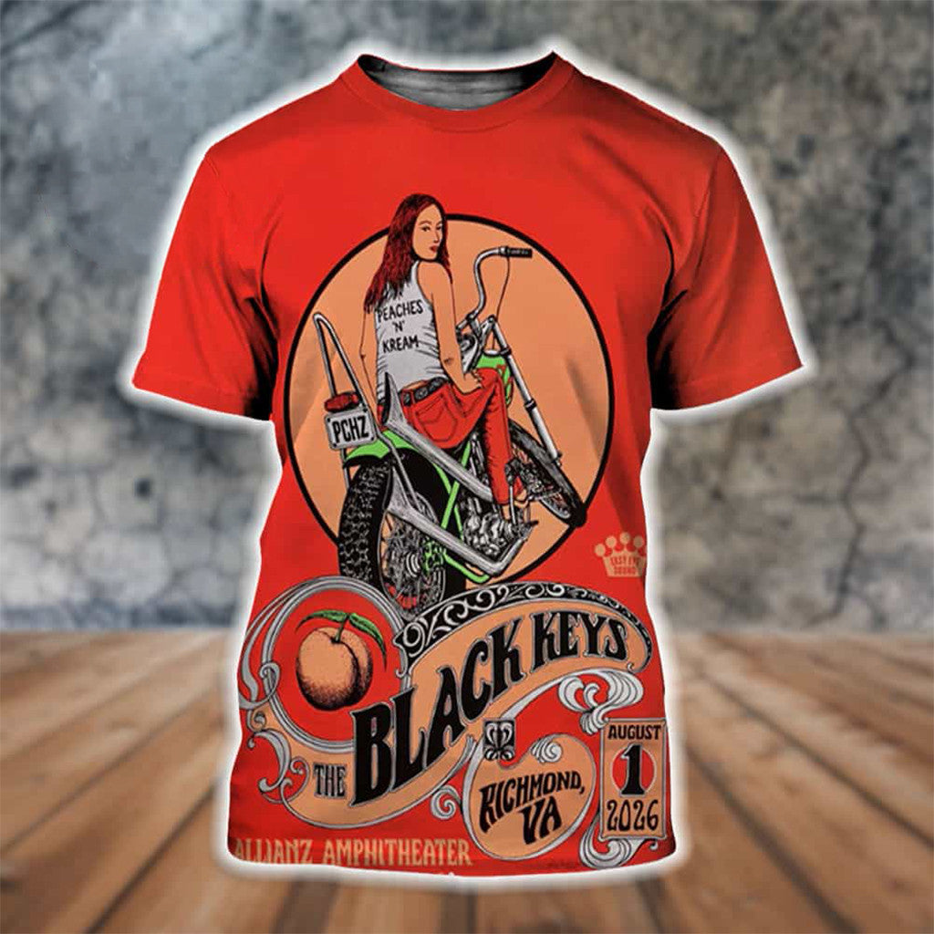 The Black Keys Merch Peaches N Kream 2026 Richmond VA Event Poster T-Shirt Unique Gift For Men - Merchluma
