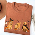 Halloween Golden Retriever Shirt Ghost Pumpkin Witch Dog Shirt Cute Spooky Season Dog Mom Gift' - Merchluma