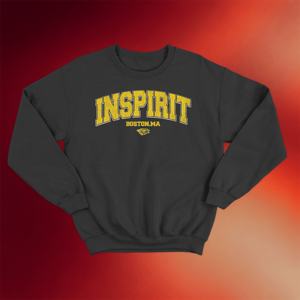 Inspirit Merch 2026 Varsity Crewneck Inspirit Boston MA Sweatshirt Music Lover Gifts For Him - Merchluma
