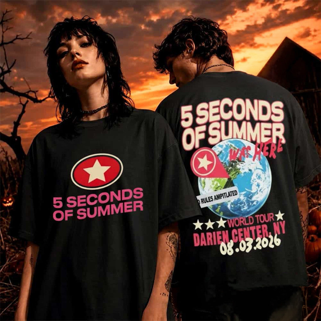 Everyone's A Star World Tour York 2026 T-Shirt 5 Seconds Of Summer Merch Gift For Rock Fans - Merchluma