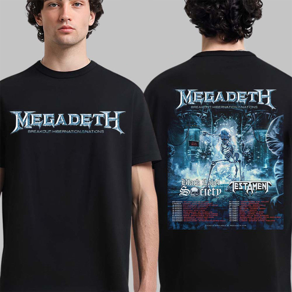 Megadeth Breakout Hibernation Of The Nations 2027 Spring Tour T-Shirt Megadeth Merch Ideas Gift - Merchluma