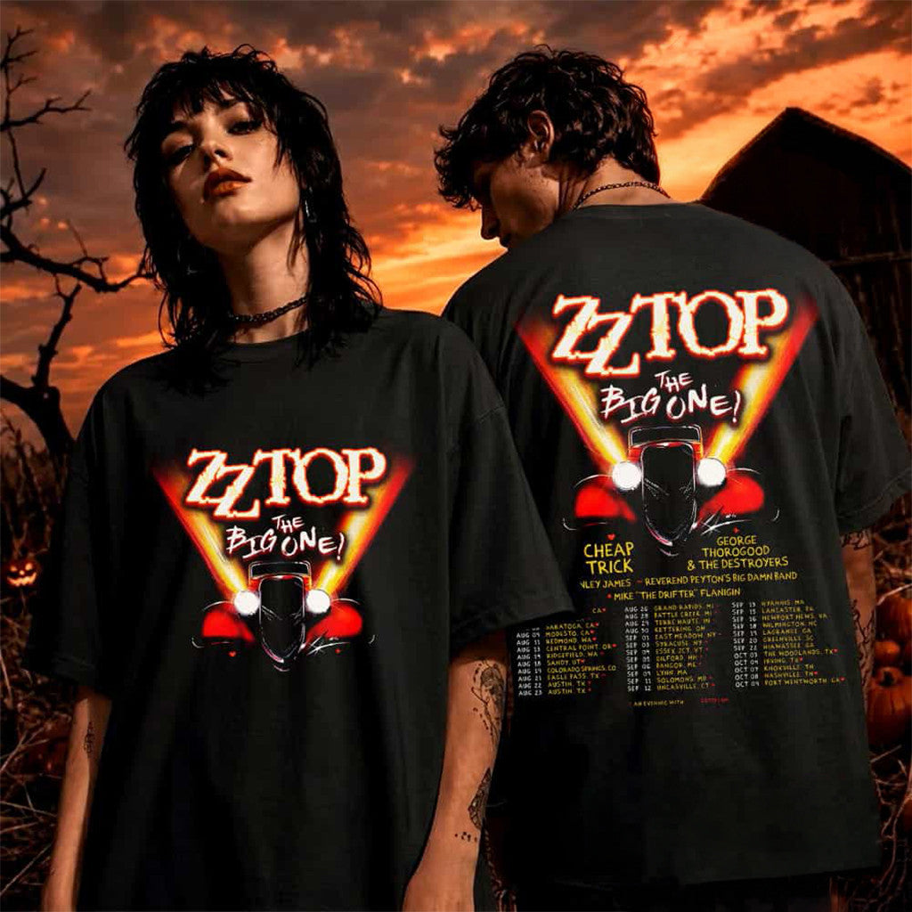 ZZ Top The Big One Tour 2026 Schedule Dates T-Shirt ZZ Top Merch Birthday Gifts For Fan - Merchluma