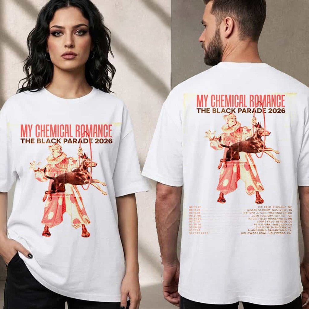 My Chemical Romance Merch The Black Parade 2026 Tour Schedule T-Shirt Birthday Gift - Merchluma