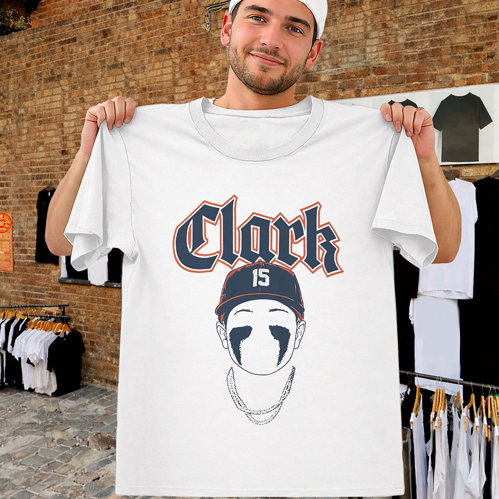 Max Clark T-Shirt Blank Face Detroit Baseball Graphic Tee Best Gifts For Husband - Merchluma
