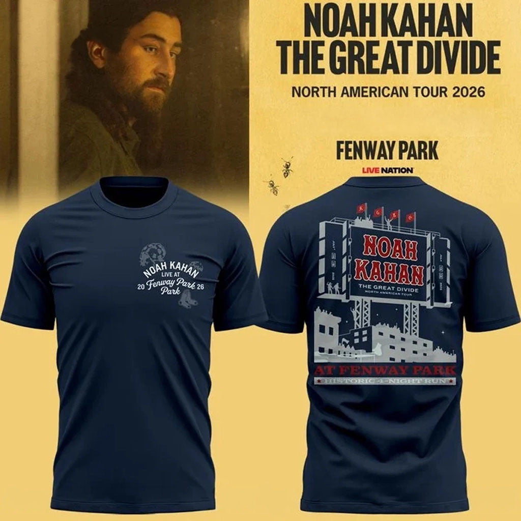 Boston Red Sox X Noah Kahan The Great Divide Tour Shirt Noah Kahan Merch Gifts For Music Fans - Merchluma
