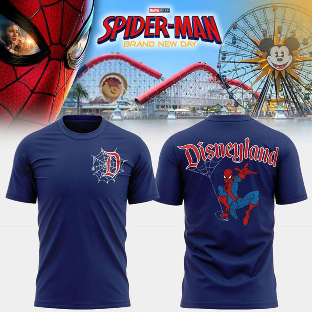 Disneyland X Spider-Man Brand New Day T-Shirt 2026 Spider-Man Merch Best Gift For Son - Merchluma