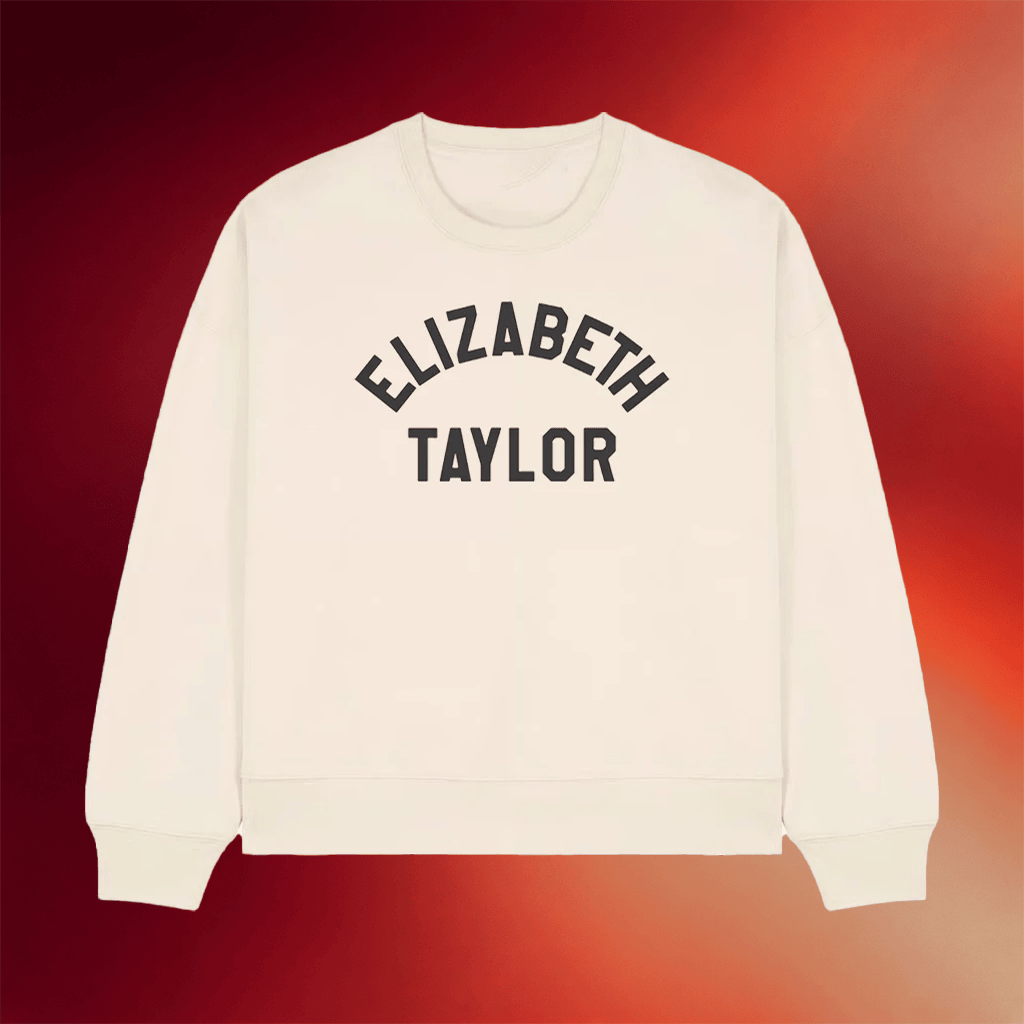 Elizabeth Taylor Merch 2026 Elizabeth Taylor Collegiate Sweatshirt Gift For Friends - Merchluma
