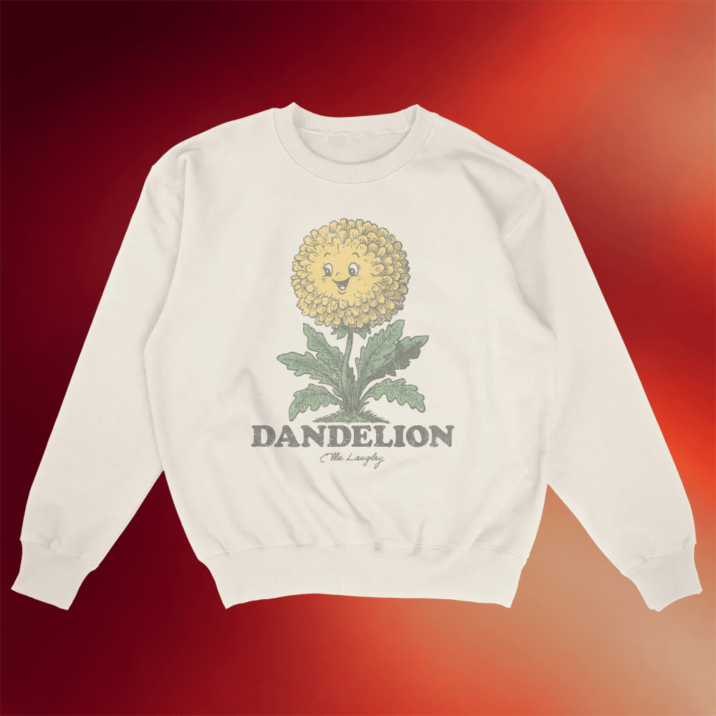 Ella Langley Merch 2026 Groovy Dandelion Crewneck Ella Langley Sweatshirt Music Fan Gifts - Merchluma