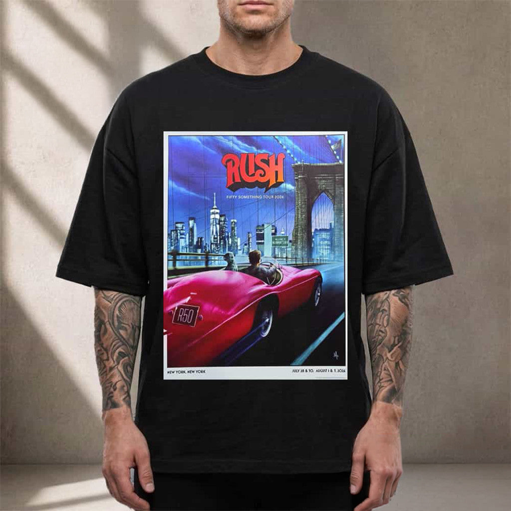 Rush Band Fifty Something Tour 2026 New York City Poster T-Shirt Rush Band Merch Fan Gifts - Merchluma